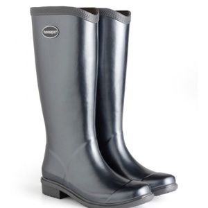 Havaianas Dark Gray Metalic Hi Rain Boot, Size 36